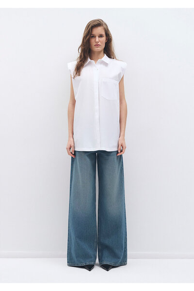 Mavi Cămașă albă fără mâneci Oversize / Wide Cut 1211079-620