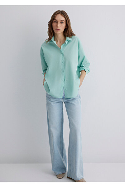 Mavi Green Poplin Shirt Oversize / Wide Cut 1210103 -71449