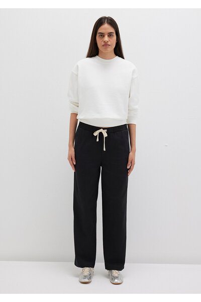 Mavi Black Trousers with Lace-Up Waist 1010945 -900