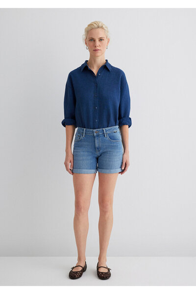 Mavi Pixie Casual Açık Mavi Jean Şort 1437090725