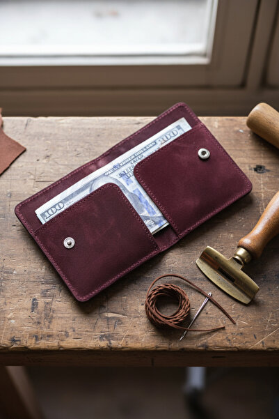 Modica Sazara – Hakiki Deri Süper Ince Minimalist Cüzdan, Modern Tasarım, Slim Kartlık