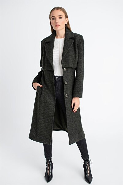 Dewberry Z6621 Palto-Khaki