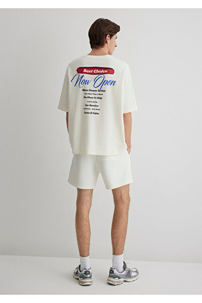 Mavi Best Choice Printed Ecru T-Shirt Relaxed Fit / Relaxed Cut 0612606-86420