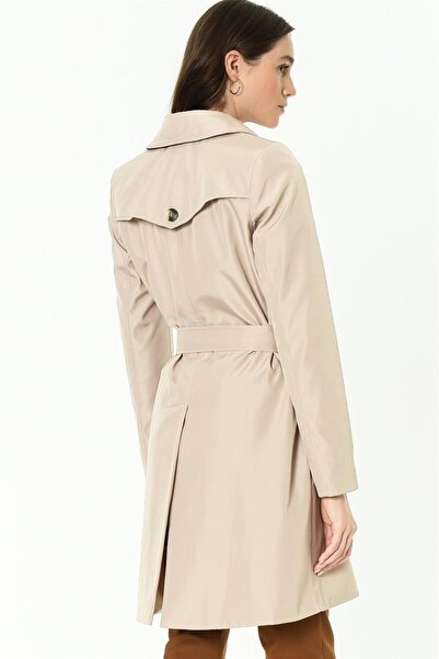 Dewberry Z6642 TRENÇKOT-DÜZ BEJ
