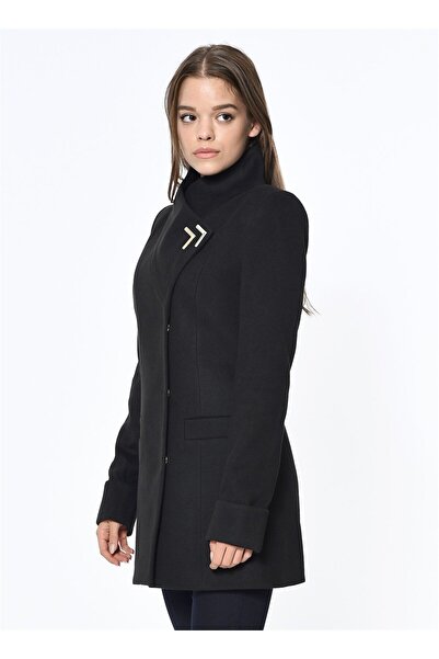 Dewberry Z6634 Coat-Black