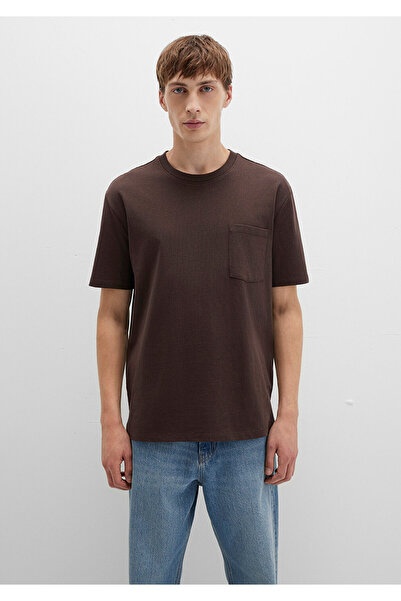 Mavi Καφέ μπλουζάκι - Λεπτομέρειες τσέπης, χαλαρή εφαρμογή 066248 -70251