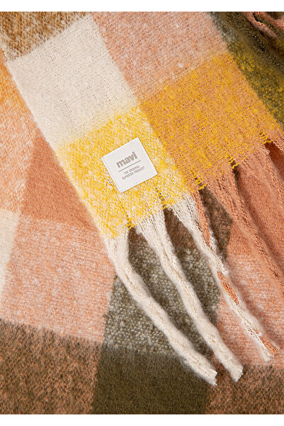 Mavi Püsküllü Kareli Atkı 1912815-71007