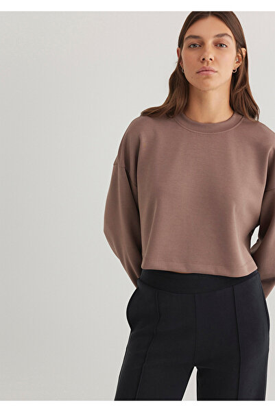 Mavi Спортен луксозен кафяв суитшърт от TENCEL™ Modal 1S10061-70383