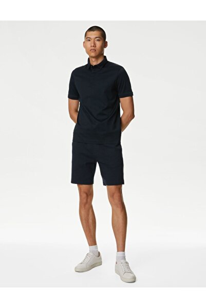 Marks & Spencer Saf Pamuklu Kısa Kollu Polo Yaka T-Shirt