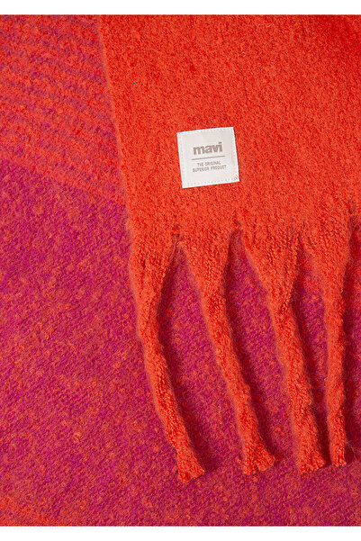 Mavi Püsküllü Turuncu Atkı 1912816-33651