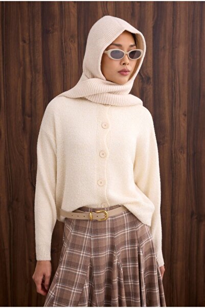 HEQA Cardigan cu model de os