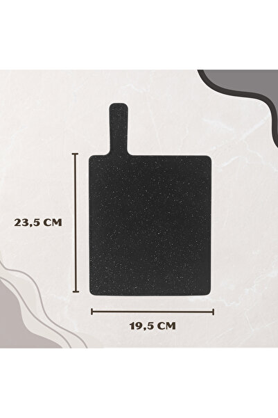 EDENBERG Set of 3 durable plastic cutting boards with stand, for meat, fish, vegetables, non-slip, Black/Anth