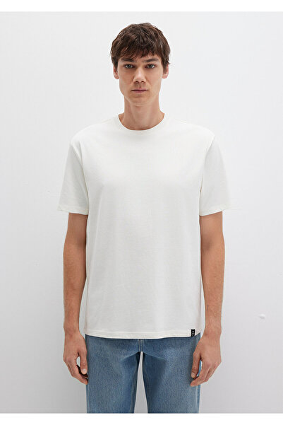 Mavi Weißes Basic-T-Shirt mit Etikettendetail, lockere Passform 0611824 -70057