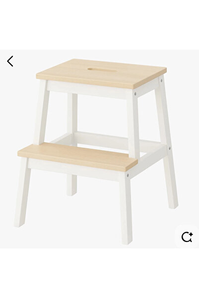 woodenzo Ahşap Basamaklı Tabure (BEYAZ)