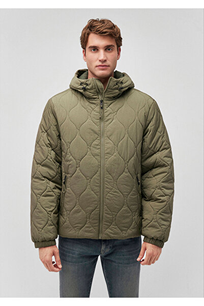 Mavi Kapüşonlu Yeşil Kapitone Ceket Regular Fit / Normal Kesim 0110380-71559