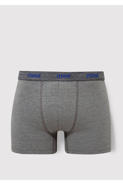 Mavi 3lü Gri Basic Boxer 0911407-23854