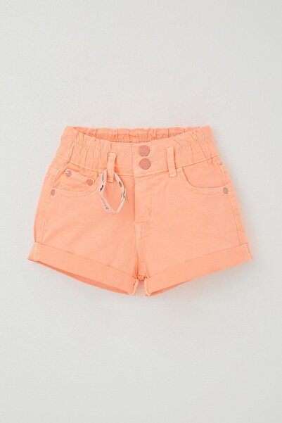 Breeze 8-14 Years Girl's Shorts - With Bracelet, Neon Orange