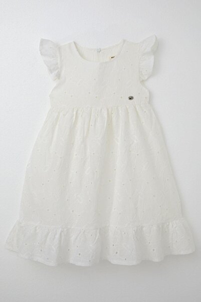 Breeze Girl's Dress - Laced Flower, Ecru 4-9 Years Range
