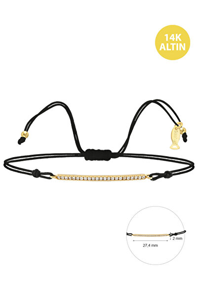 KURSHUNI Arc, 14 Ayar Altın Bileklik (İpli)
