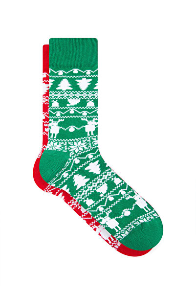 Mavi Yılbaşı Temalı 2li Çorap 0911390-82054