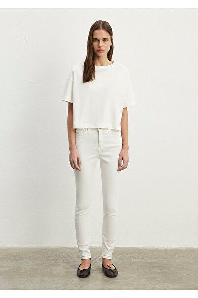 Mavi Serenay Gold White Jean Trousers -100980-83673