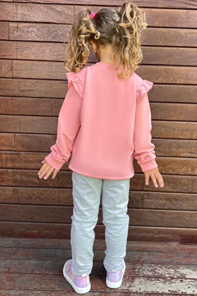 Breeze 3-8 Years Old Girl's Tracksuit Set - Cute Bunny Print, Dried Rose