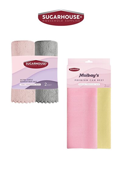 SUGARHOUSE ULTRA EMİCİ BEZ 2'Lİ + MOLBAYS PREMIUM CAM BEZİ 2'Lİ