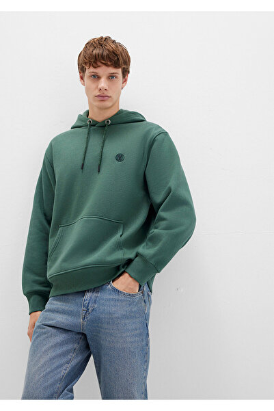 Mavi Men's Hooded Sweatshirt - M065809-71580-Fw, Deep Forest Green