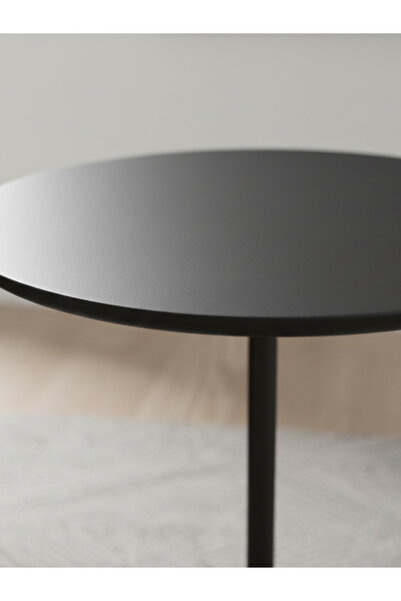 BEC13 Modern black round side/coffee table - contemporary decor for your home