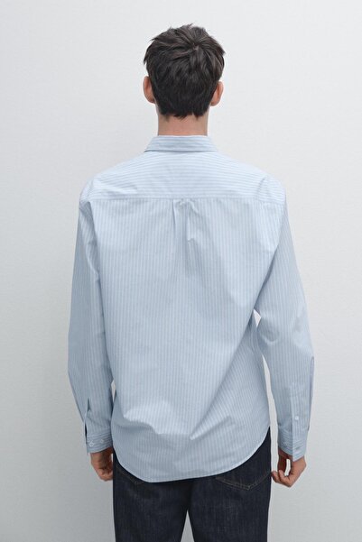 Massimo Dutti Regular fit çizgili poplin gömlek