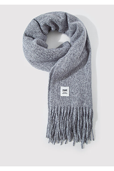 Mavi Grauer Schal mit Quasten 198940-34320