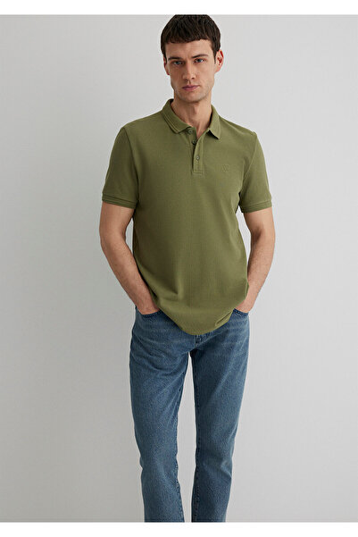 Mavi Khakifarbenes Polo-T-Shirt Slim Fit / Schmaler Schnitt 064946-28524