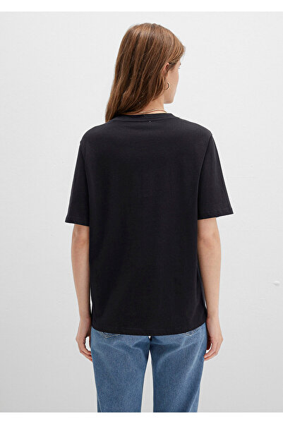 Mavi Schwarzes Basic-T-Shirt mit Rundhalsausschnitt, reguläre Passform 1600955 -900