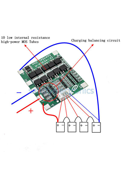 Arduino 4S 30A 14.8V Bms Koruma Kartı