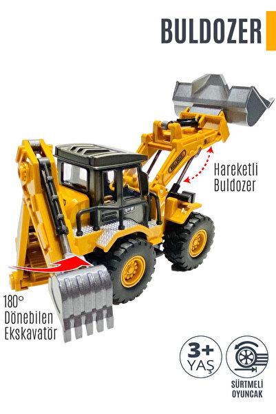 SmartFox Toy Excavator - Friction Toy Construction Vehicle / Bulldozer Construction Vehicle 32 cm