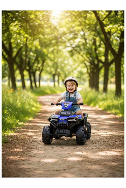 CAR Electric Ride-On 6V Battery, 380 Motor with Music, Lights & Early Education 29-GB931-BLUE