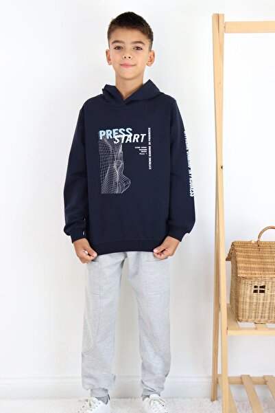 Breeze Спортивний костюм для хлопчиків з ігровим принтом, з кишенями спереду, 5-10 років, синій