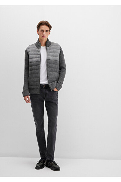 Mavi Zippered Gray Knitwear Cardigan Slim Fit / Slim Fit 070804 -34686