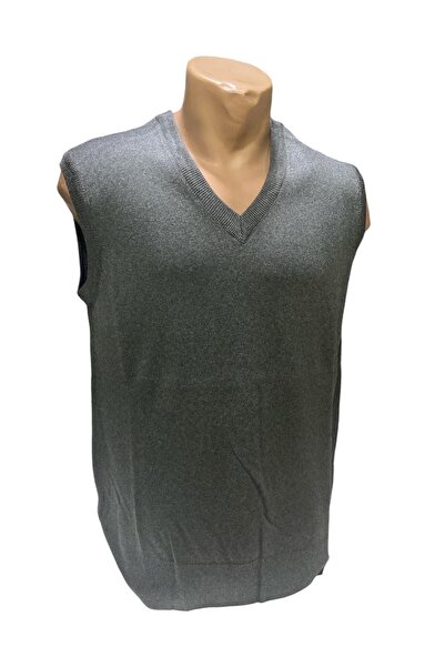 BURSPA Smoked V-Neck Thin Wool Winter Dad Sweater