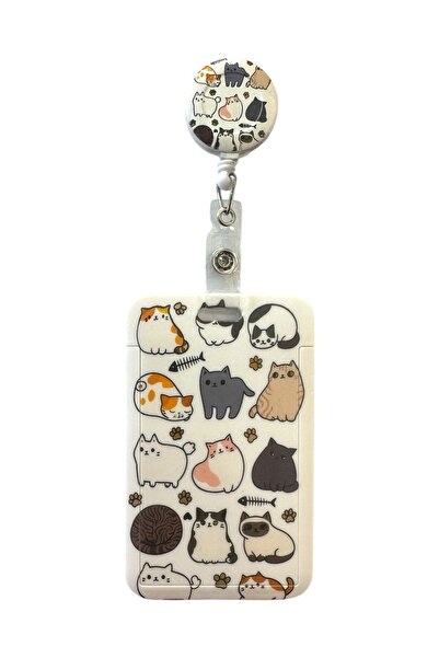 RoyalVance Yaka Kartı Yoyolu Kartlık Koruyucu Çekmeli Kart Tutucu Kartlık Ked...