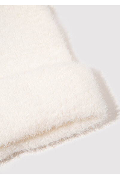 Mavi Ecru Beret with Feather 197933 -32158