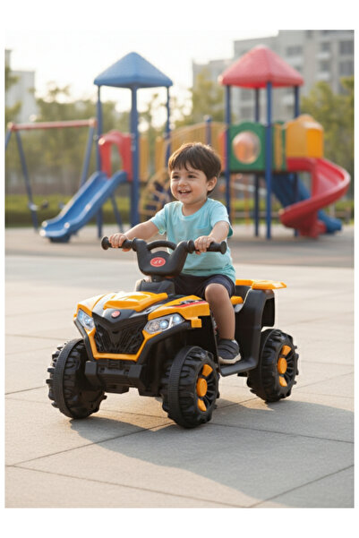 CAR Electric Motorcycle 6V Battery, 380 Motor with Music & Educational Lights 29-F103-ORANGE