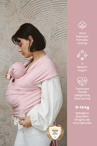 ilays beauty Premium Birinci Sınıf Pamuklu Esnek Wrap Sling (BABYWEARİNGE ÖZEL ÜRETİM KUMAŞ)