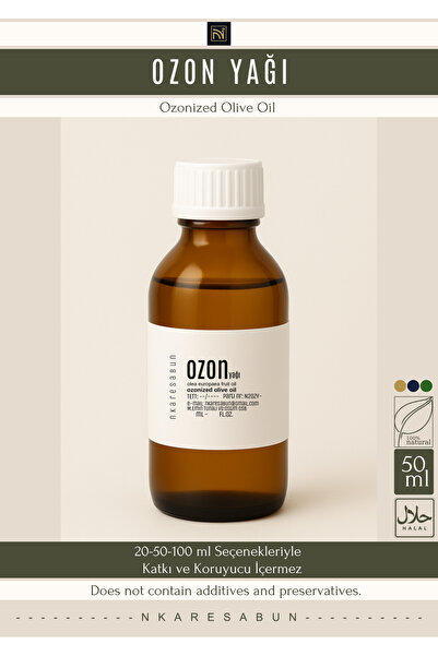 nkare 50 مل زيت أوزون طبيعي 100% - زيت زيتون معصور على البارد
