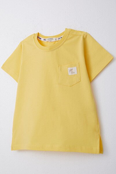 Breeze Boy's T-Shirt Cool Text Emblem Pocket 1.5-5 Years, Yellow