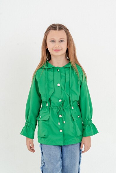 HAUSEkids معطف واق من المطر وسترة واقية من الرياح للفتيات من عمر 4 إلى 16 عام...