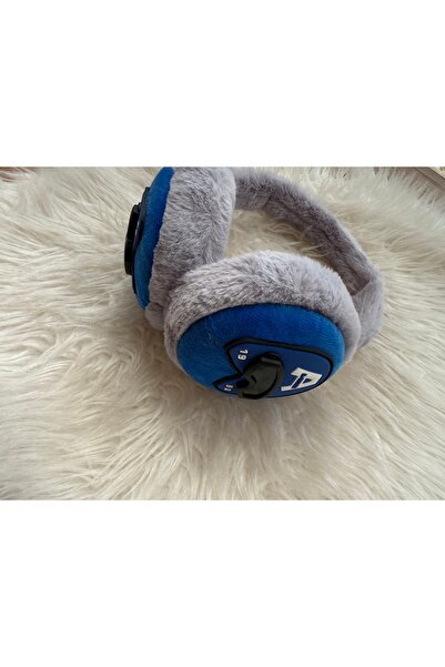 Blotch Protecting from the Cold, Winter Earmuffs with a Figure, Fluffy Gray Color, Cute Plush Children's Earmuffs
