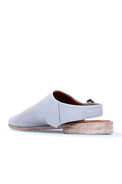 BUENO Shoes Blue Leather Women's Flat Sandals 01Wn5000