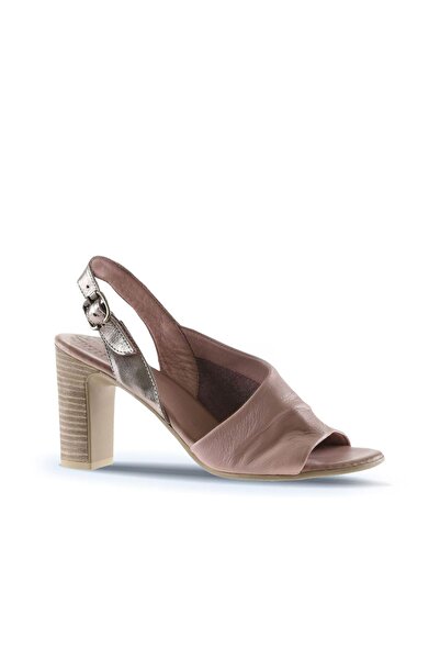 BUENO Dámské sandály na podpatku Dusty Rose Leather - 01wn4304