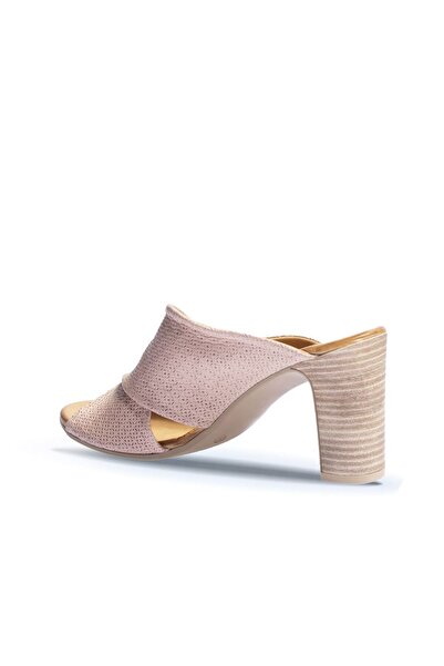 BUENO Powder Leather Women's Heeled Slippers -Shoes01wn4303